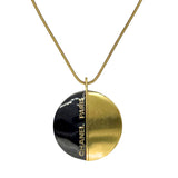 Long Enamel Pendant Necklace