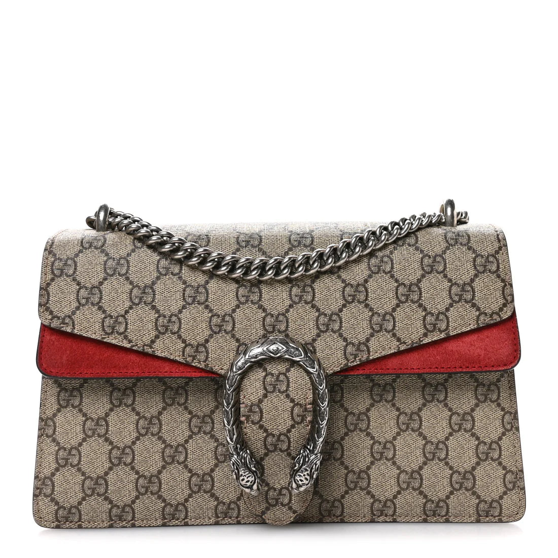 GG Supreme Monogram Small Dionysus Shoulder Bag Red
