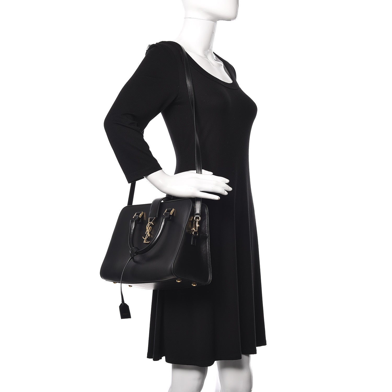 Smooth Calfskin Small Monogram Cabas Black