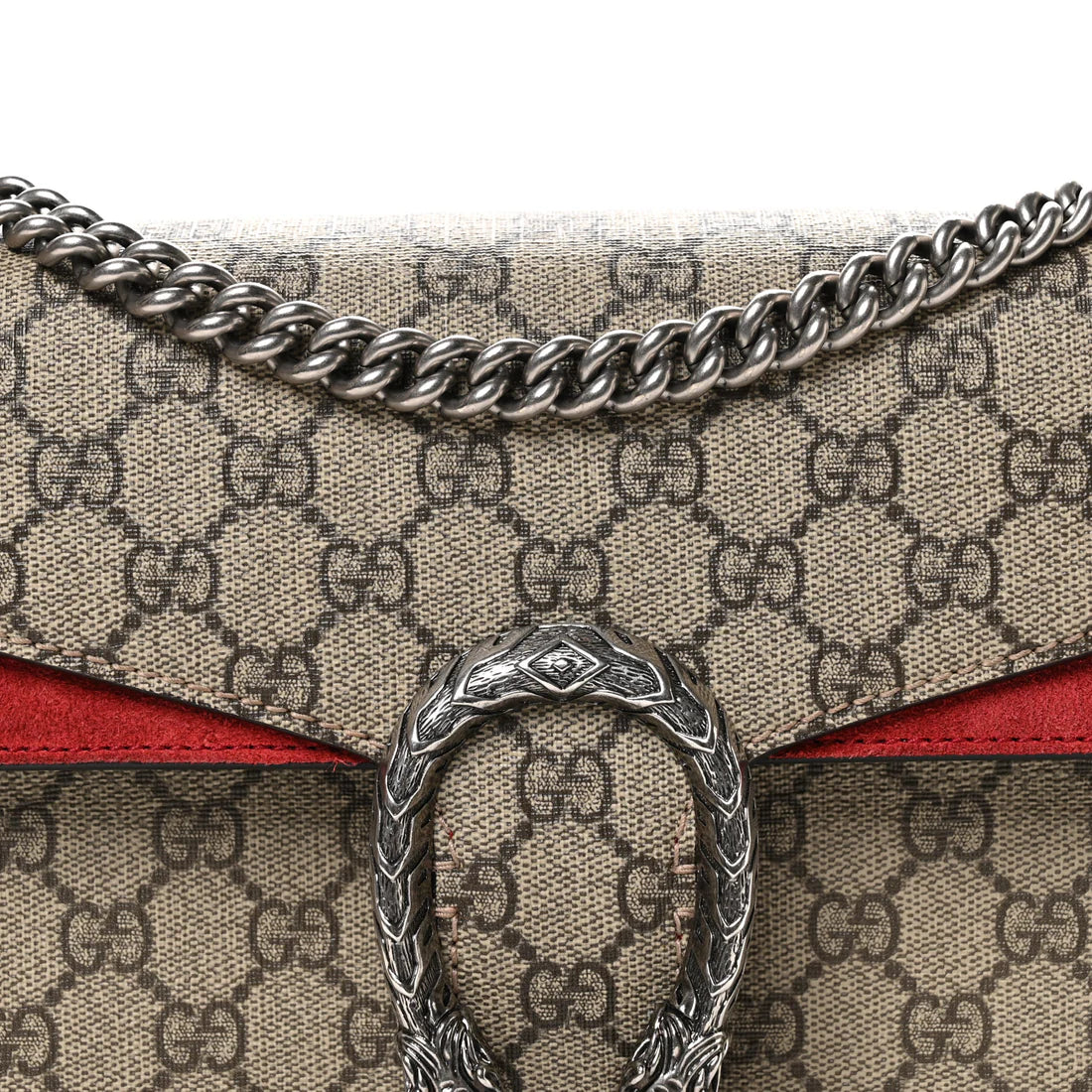 GG Supreme Monogram Small Dionysus Shoulder Bag Red