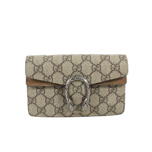 GG Supreme Monogram Super Mini Dionysus Bag Taupe