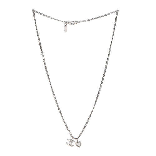 Crystal Mini Heart CC Necklace