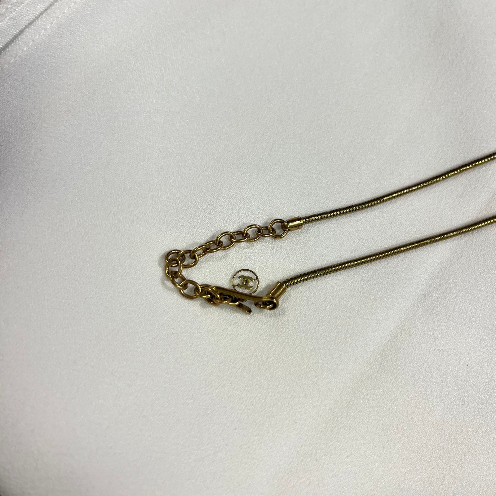 Long Enamel Pendant Necklace
