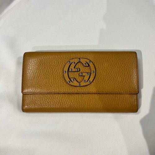 Leather Studded Soho Continental Wallet