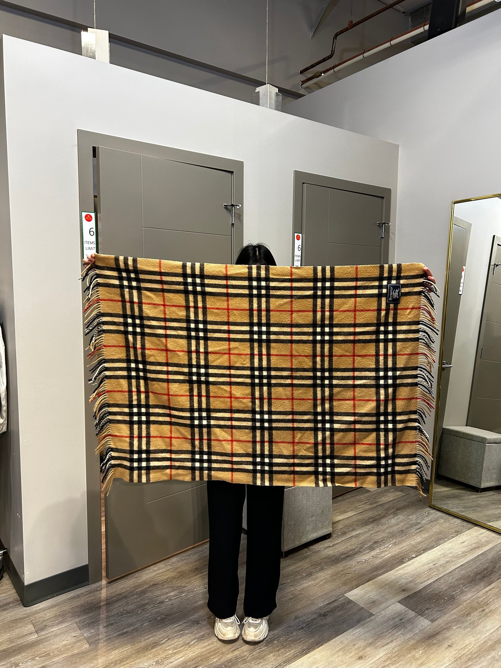 Wool Nova Check Lap Blanket/Wrap 25x41