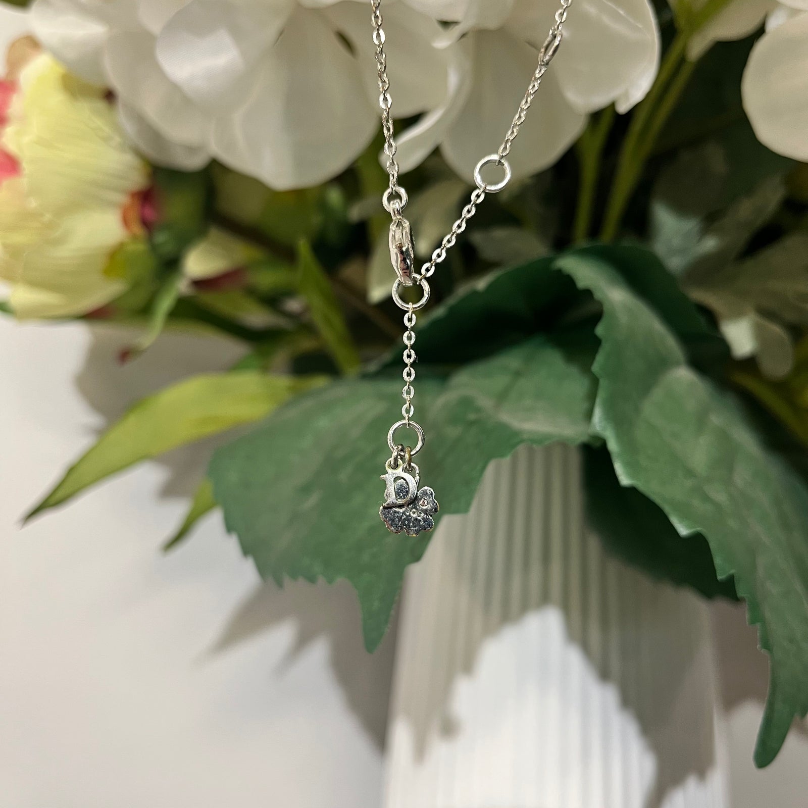 Pink Crystal Heart Pendant Necklace