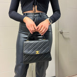 Vintage Lambskin Quilted Kelly 2-Way