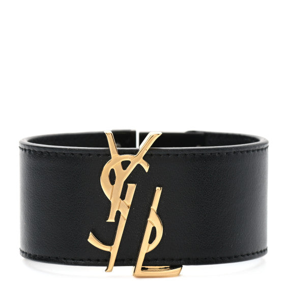 Calfskin Monogram Bracelet Black