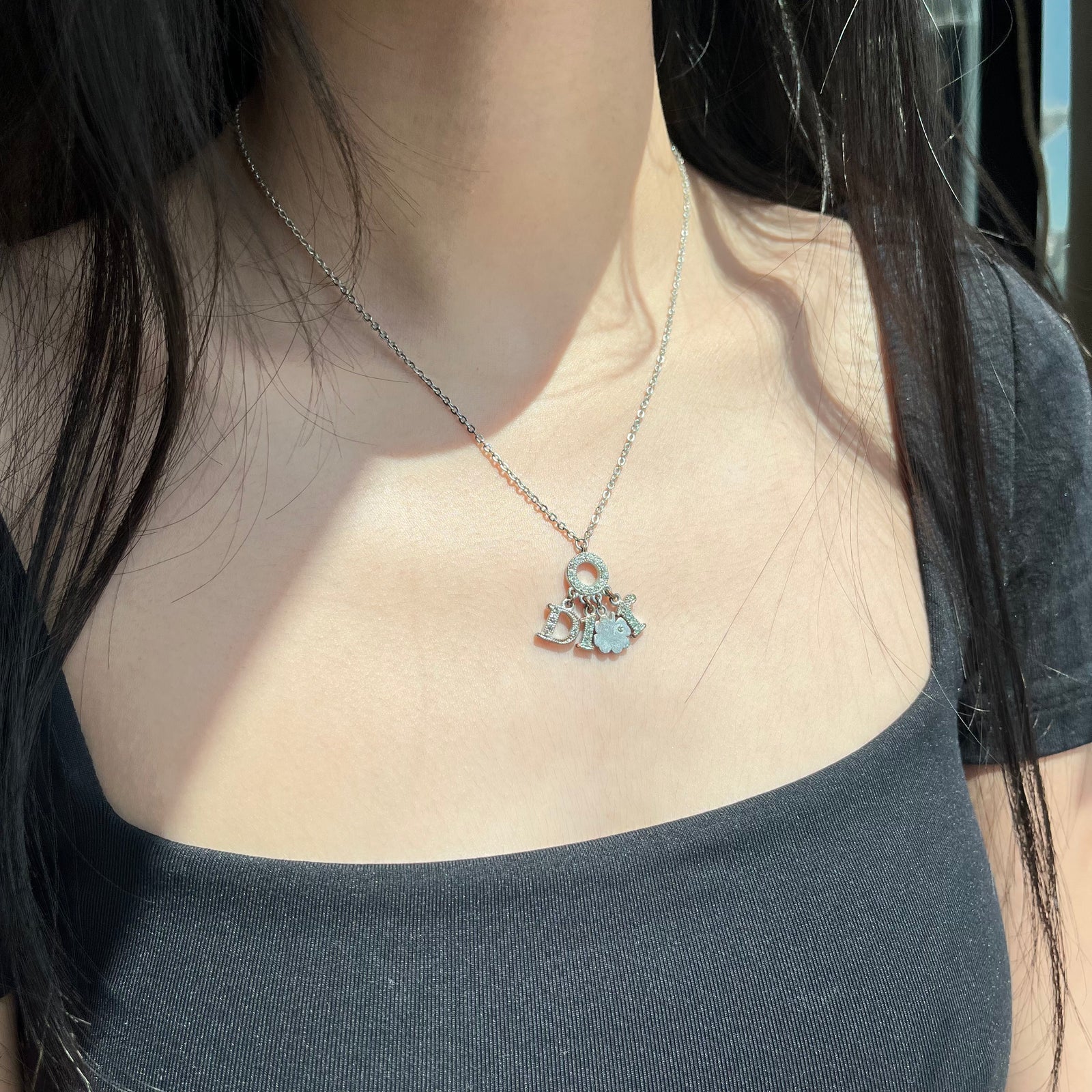 Crystal Charm Pendant Necklace