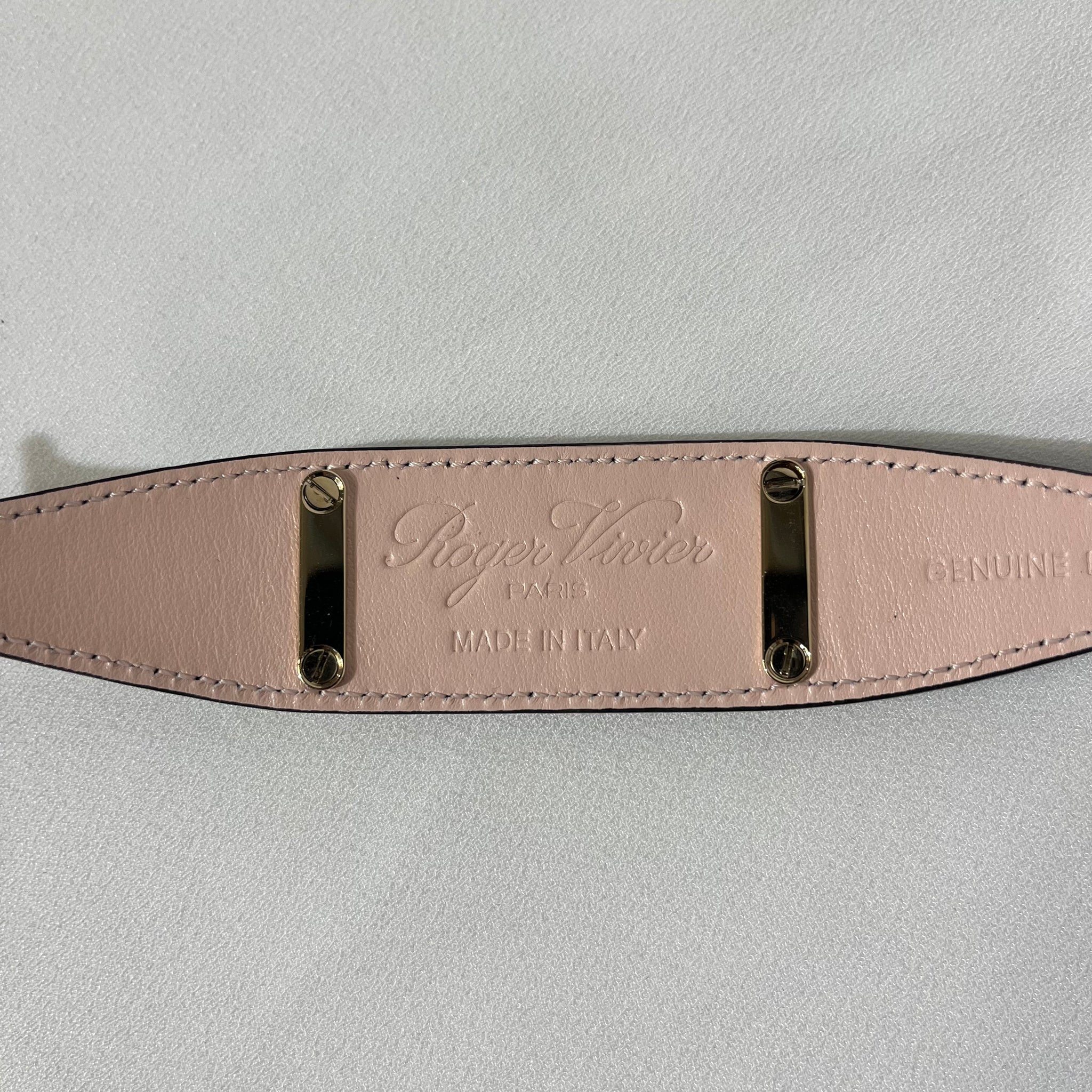 Crystal Monogram Leather Bracelet
