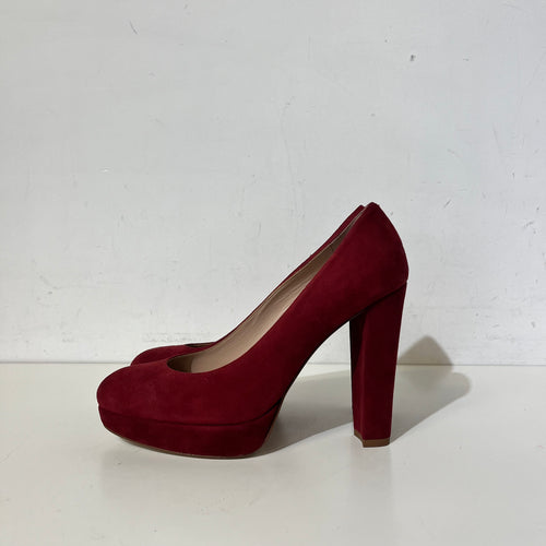 Red Suede Heels 9