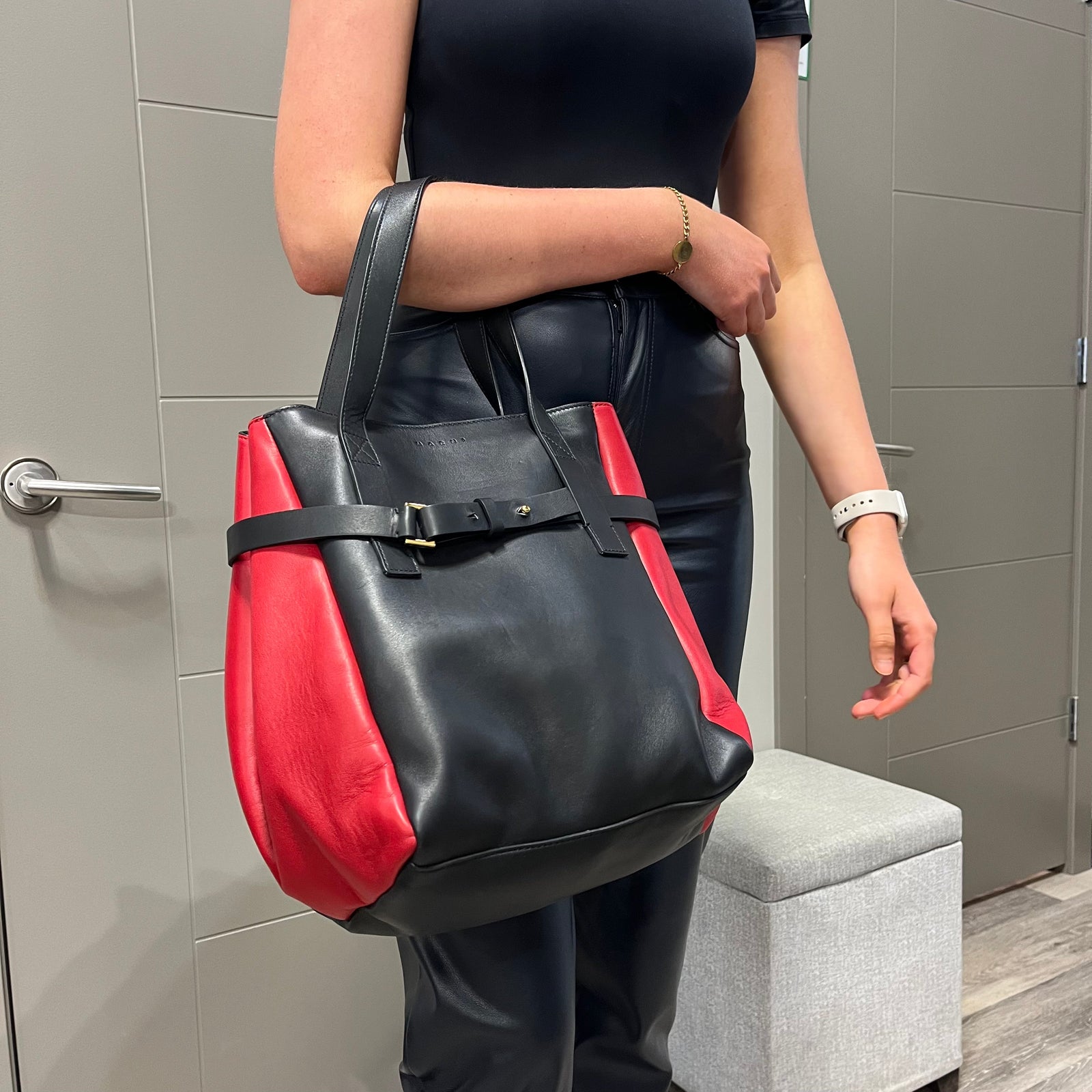 Leather Shoulder Tote