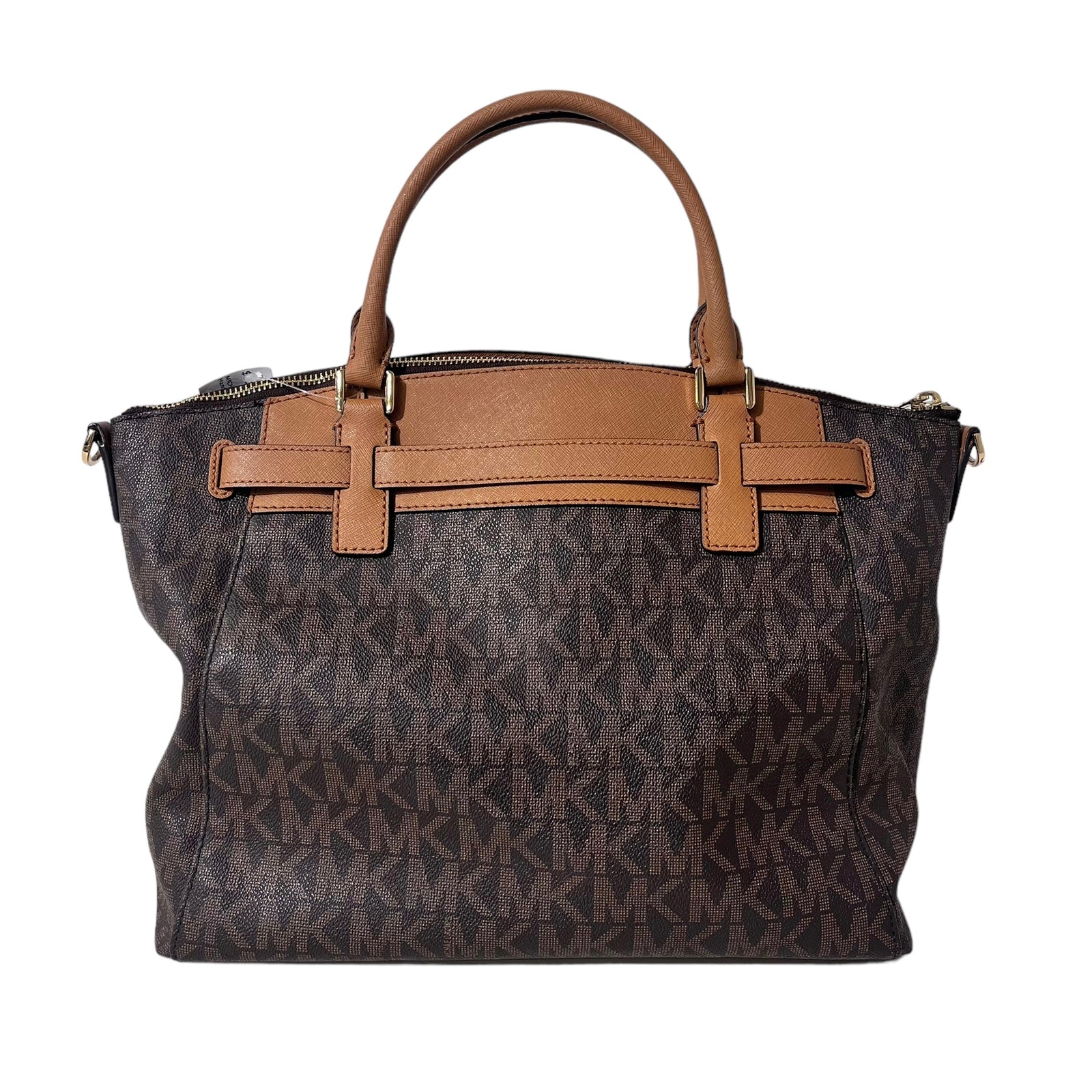 Brown Top Handle Bag Large