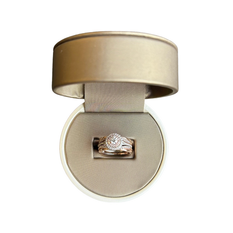 Genuine Garnet/Diamond Ring