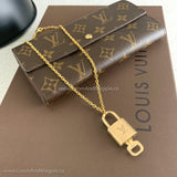 Repurposed Louis Vuitton Padlock Chain Necklace