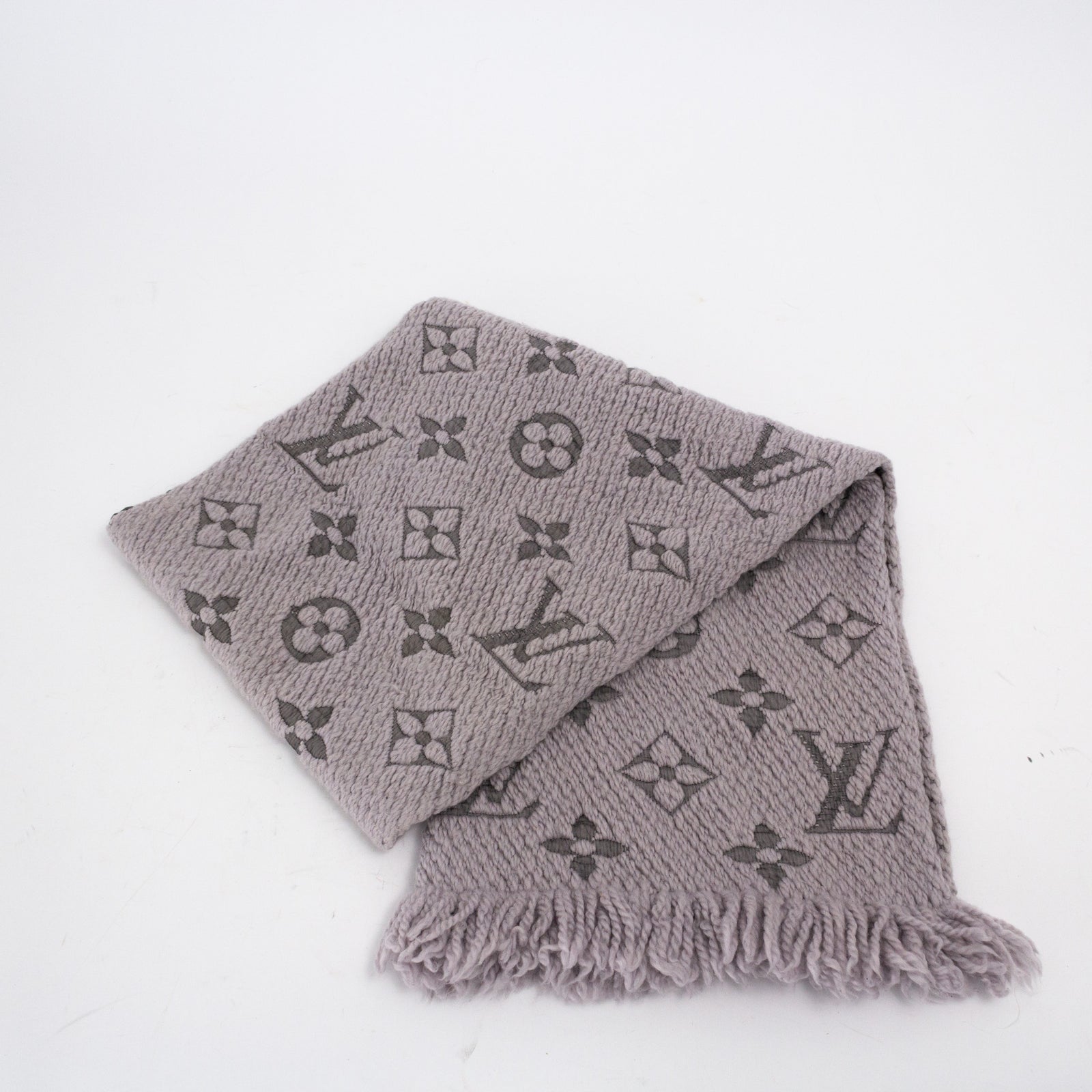 Louis Vuitton Verone Wool/Silk Logo Mania Scarf - Yoogi's Closet