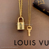 Repurposed Louis Vuitton Padlock Chain Necklace