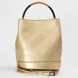Embossed Check Leather Bucket
