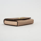 Small Rose Gold Saffiano Card Holder