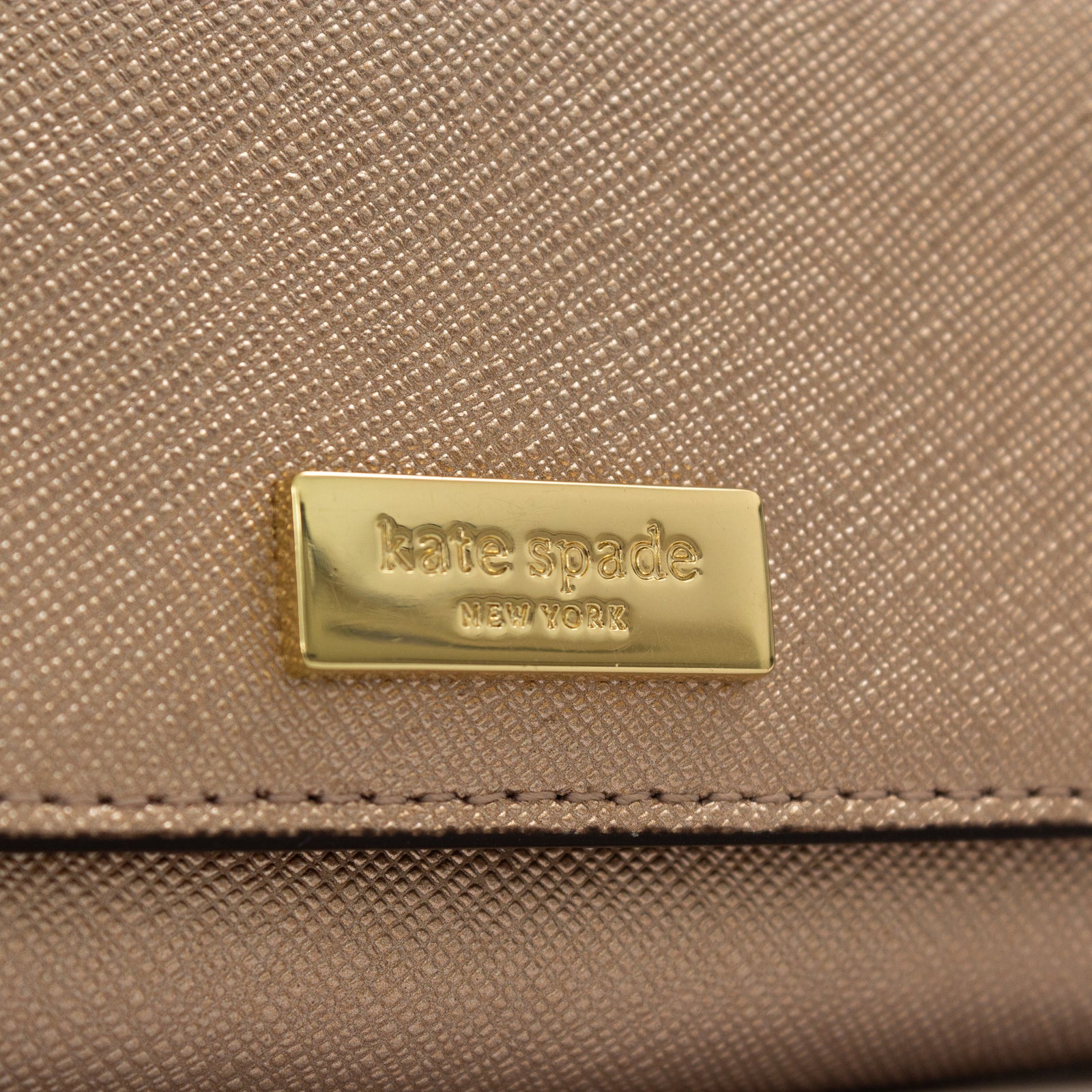 Small Rose Gold Saffiano Card Holder