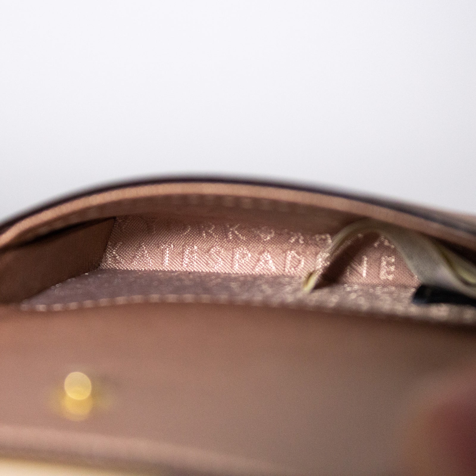 Small Rose Gold Saffiano Card Holder