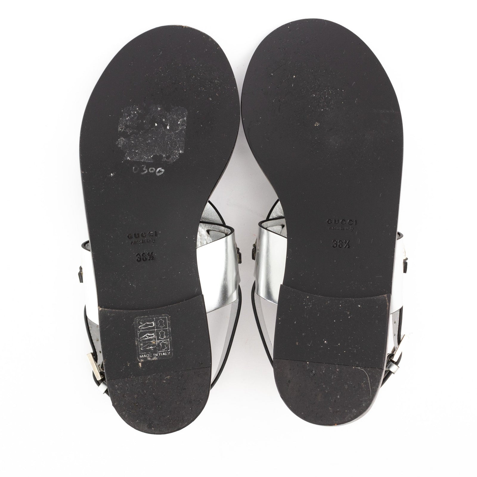 Horsebit Silver Sandals