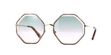 Octagonal Halo Gold Sunglasses