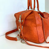 Large Orange Satchel