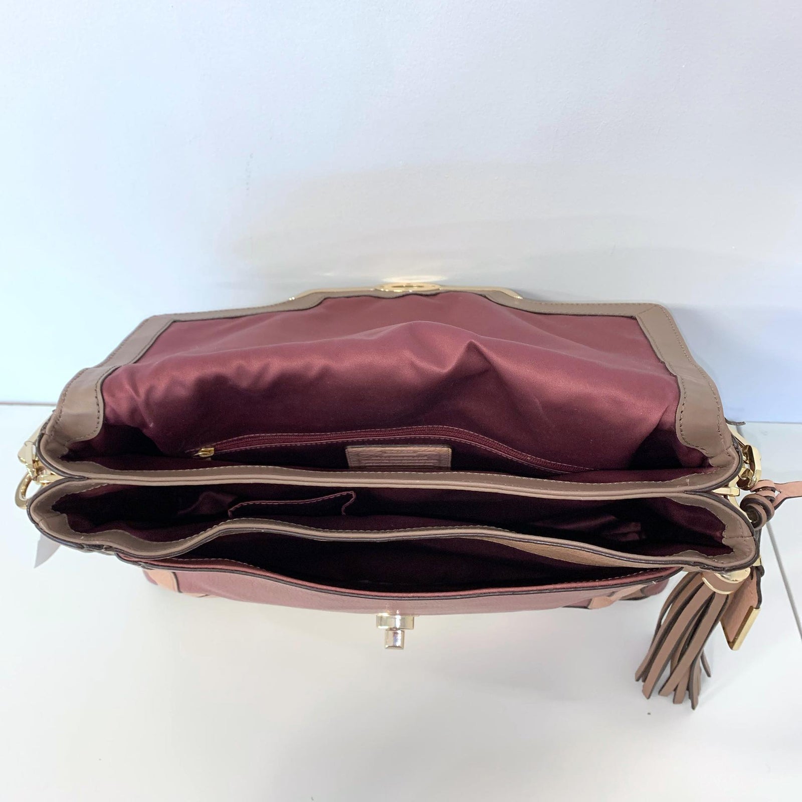 Dusty Rose Alligator Print Shoulder Bag