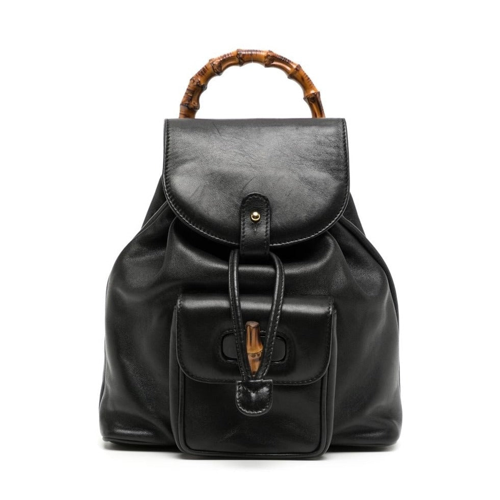 Calfskin Bamboo Backpack Mini – Loom & Magpie Boutique Calfskin Bamboo Backpack Mini – Loom & Magpie Boutique
