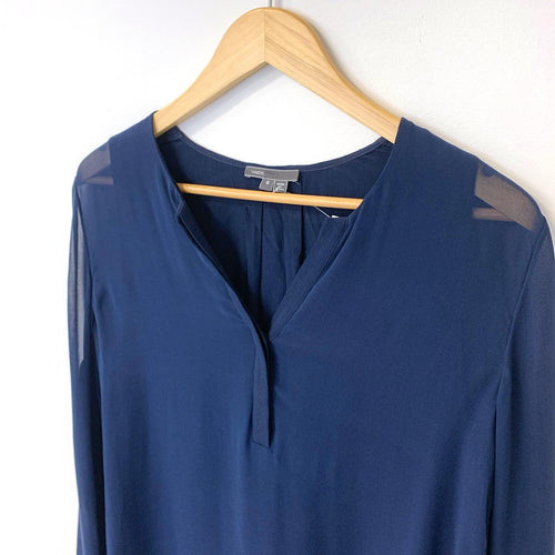 Blue Longsleeve Silk Dress