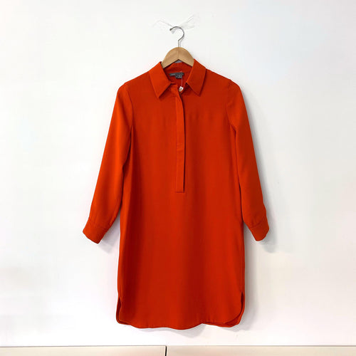 Red Orange Shirt Dress