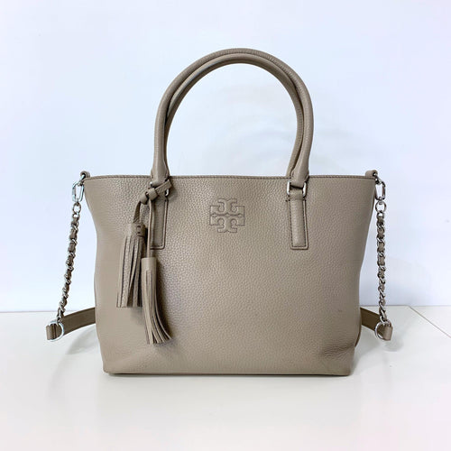 Grey Satchel With Tassel