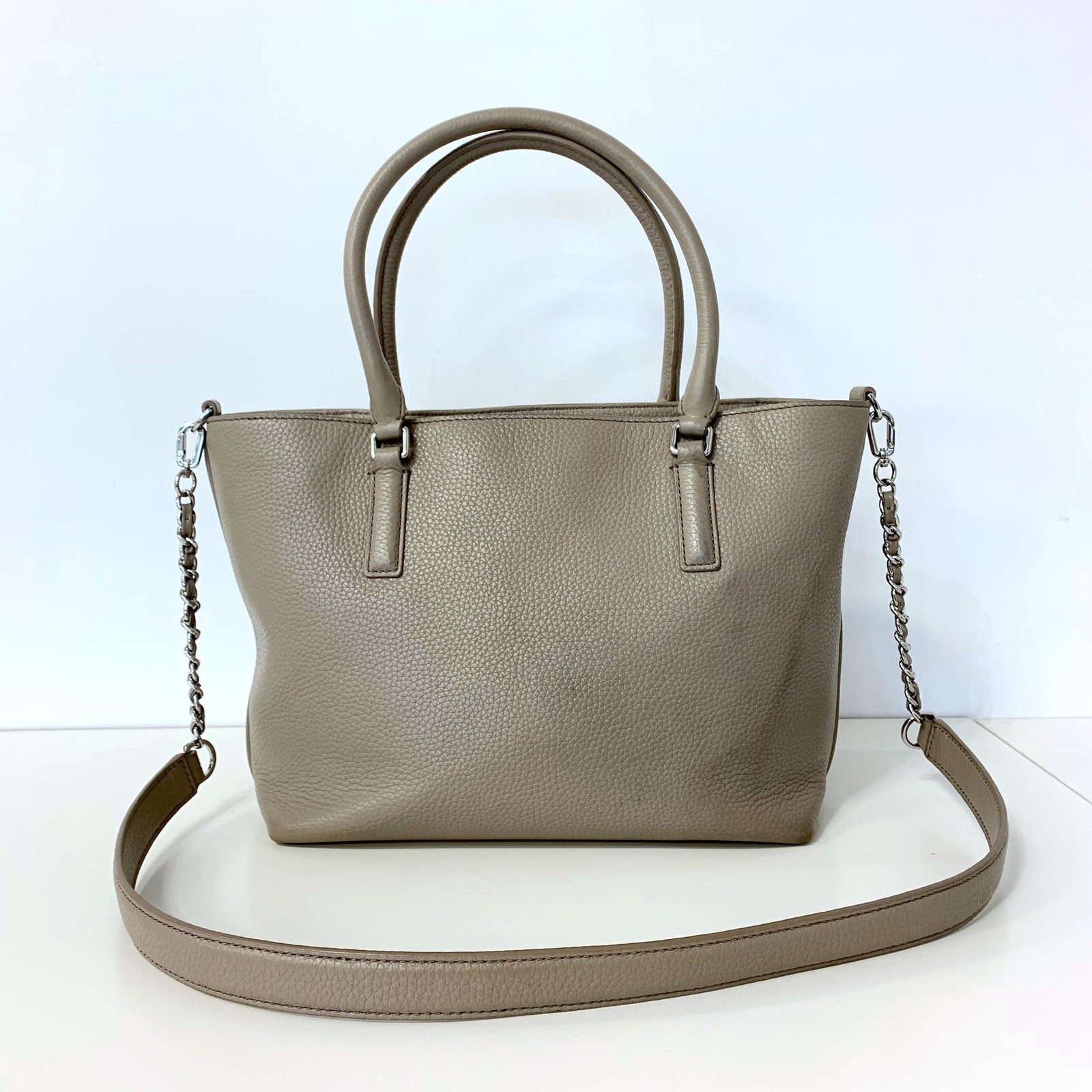 Grey Satchel With Tassel