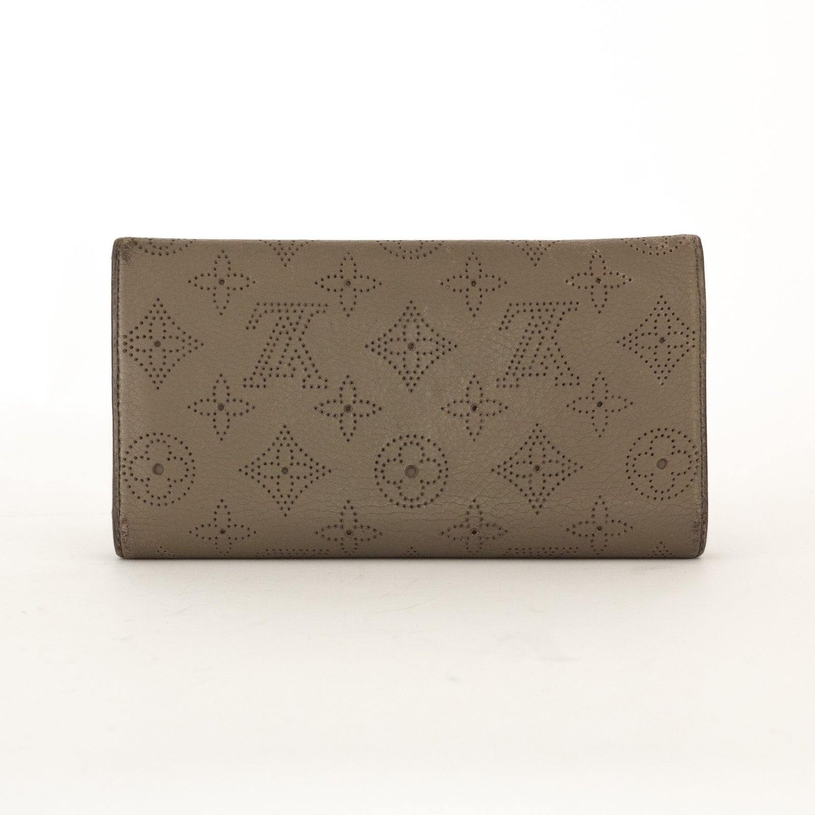 LOUIS VUITTON AMELIA WALLET IN MAHINA MONOGRAM LEATHER PERFORATED WALLET  Brown ref.329023 - Joli Closet