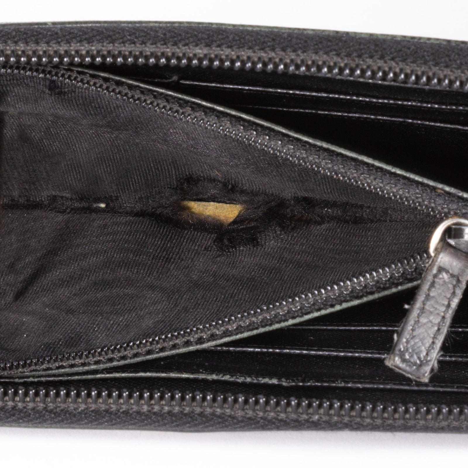 Black Saffiano Zip Around Wallet