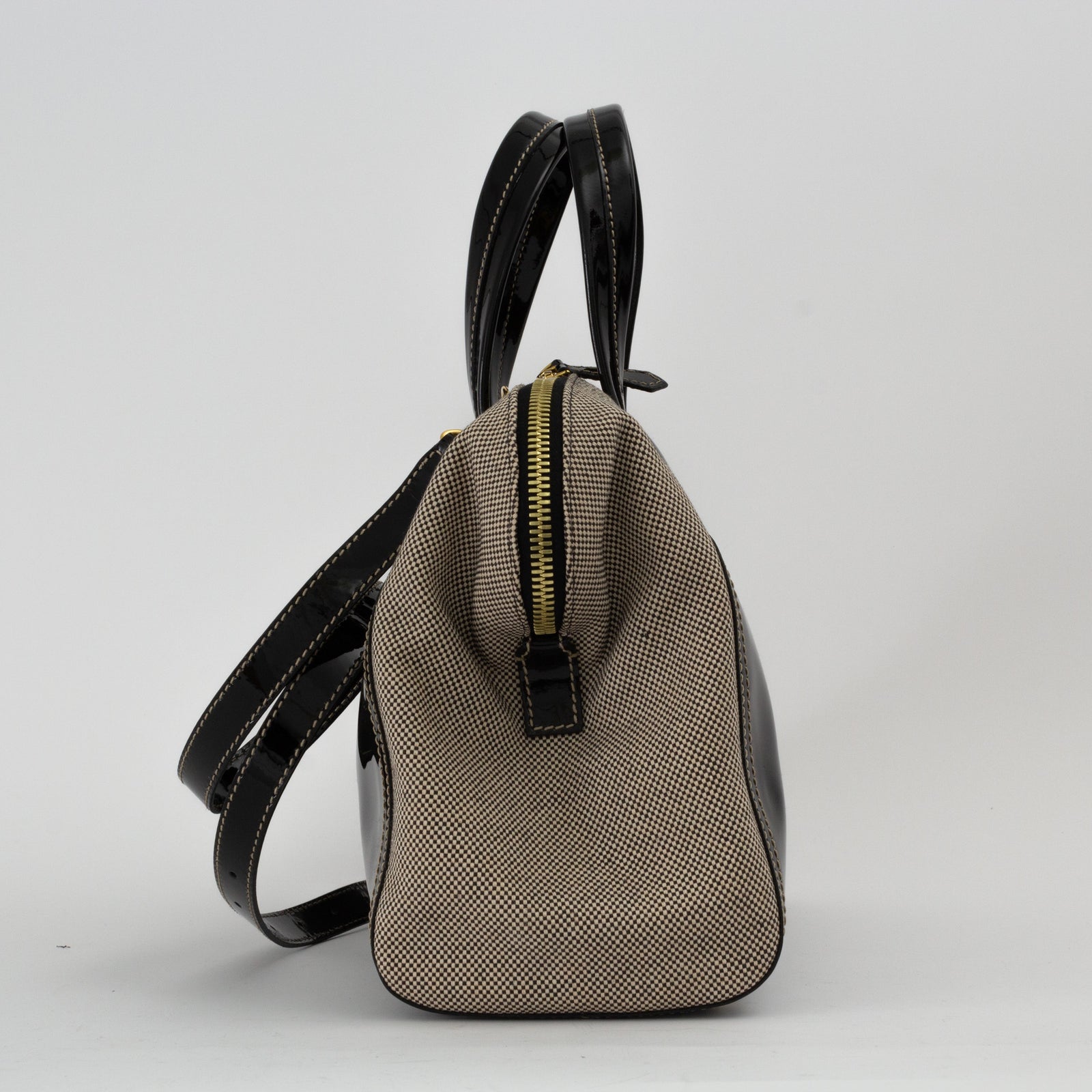Woven Patent Leather Bag