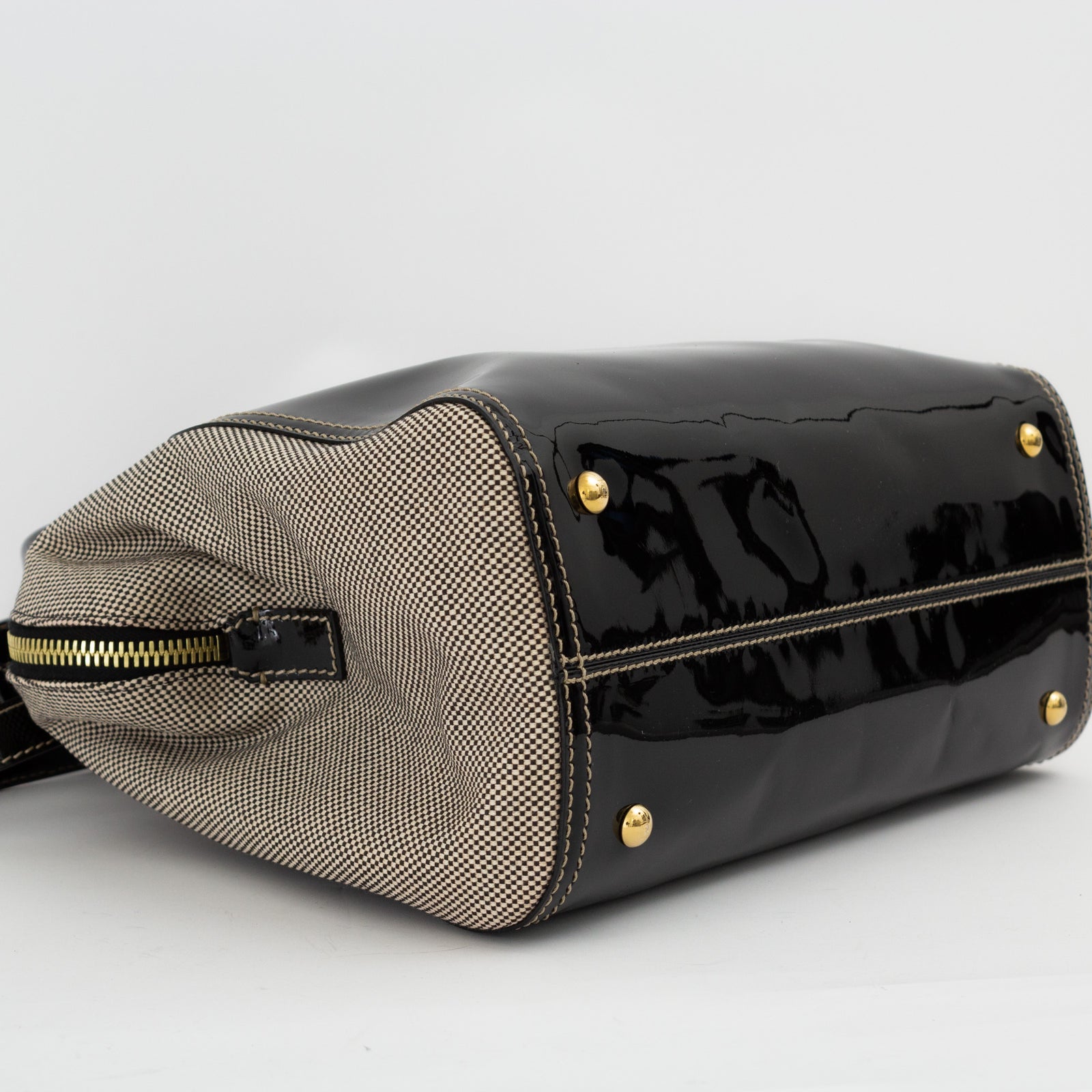 Woven Patent Leather Bag