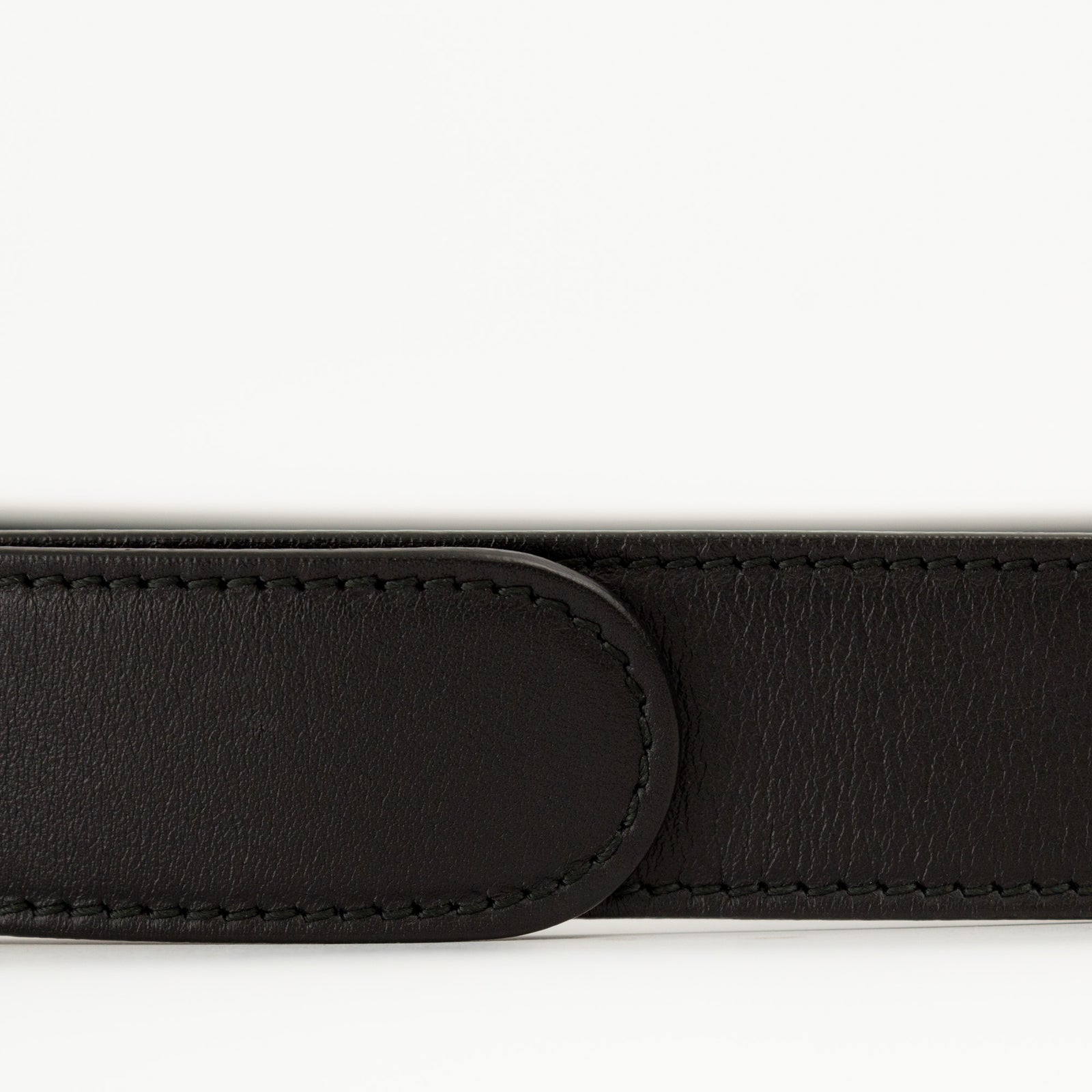 Leather Belt with Double G Buckle