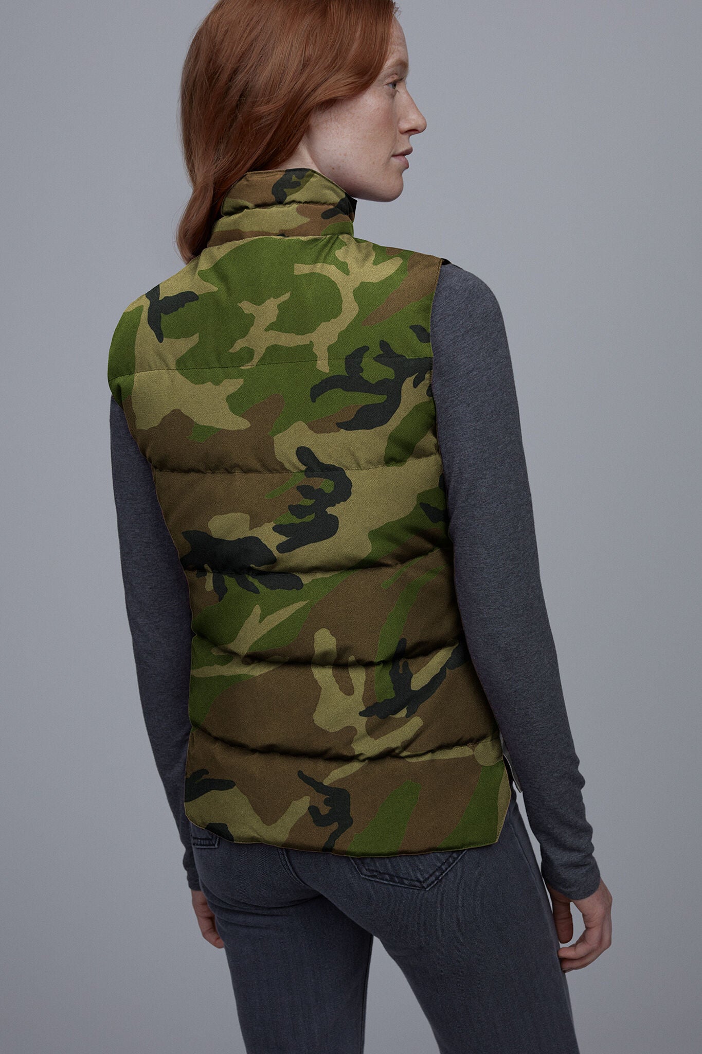 Camo puffer vest sales
