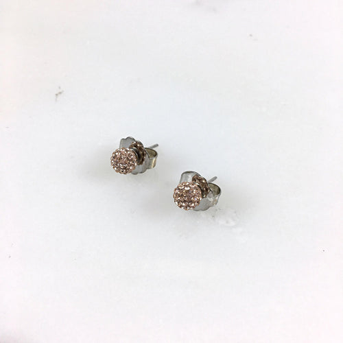 6mm Rose Gold Stud Earrings