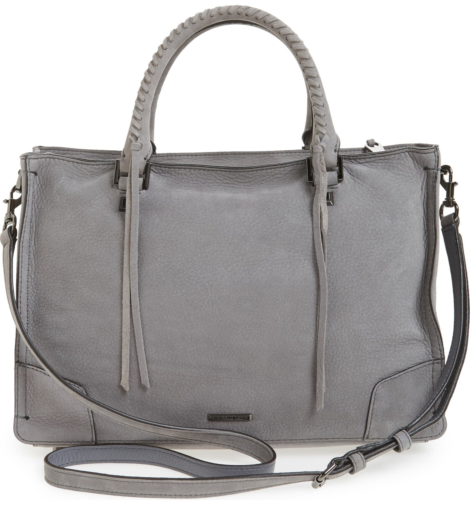 Grey Suede Regan Satchel