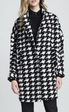 Mosley Houndstooth Cocoon Coat