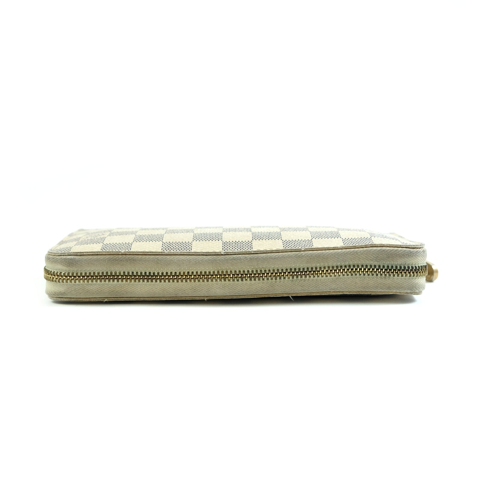 Louis Vuitton Zip Around Damier Azur Wallet White