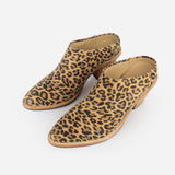 Leopard Heeled Mule