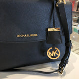 Black Saffiano Satchel