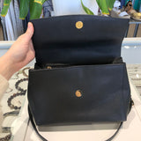 Black Saffiano Satchel
