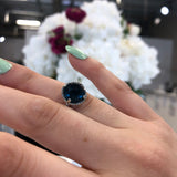 Pavé Simply Gem Ring featuring London Blue Topaz