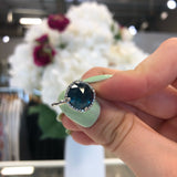 Pavé Simply Gem Ring featuring London Blue Topaz