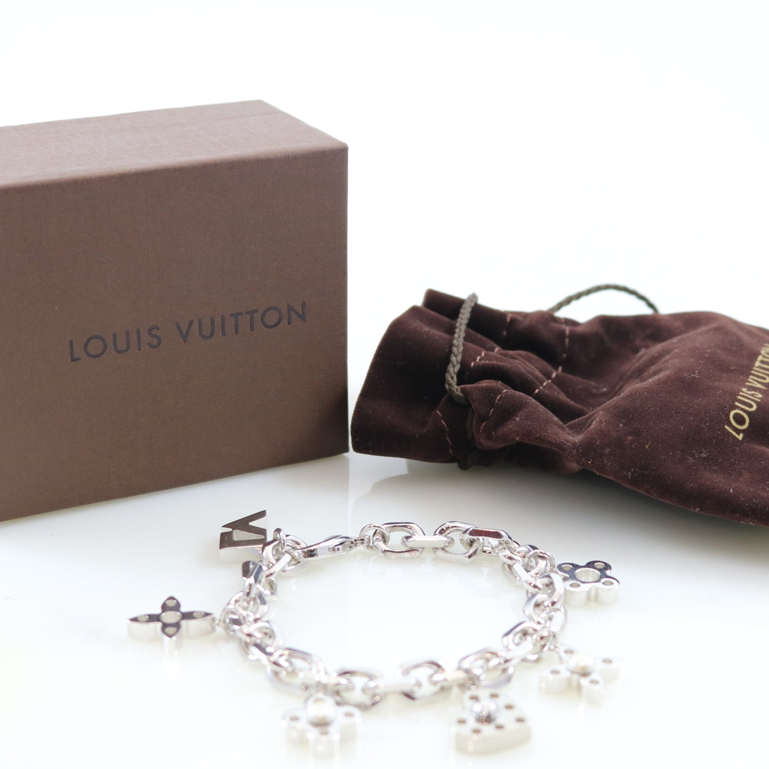 Louis Vuitton Lockit bracelet in sterling silver  Silver, Charity bracelet,  Sterling silver bracelets